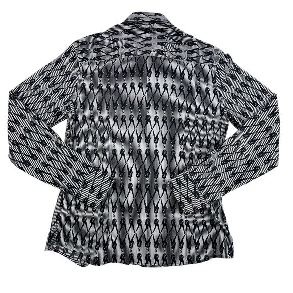 Lansky Bros Womens Size 10 Shirt Elvis Presley All Over Print Long Sleeve Button - Picture 6 of 12